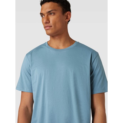 T-shirt męski niebieski Schiesser 