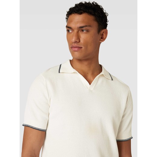 Koszulka polo z paskami w kontrastowym kolorze model ‘ARLO’ Selected Homme M Peek&Cloppenburg 