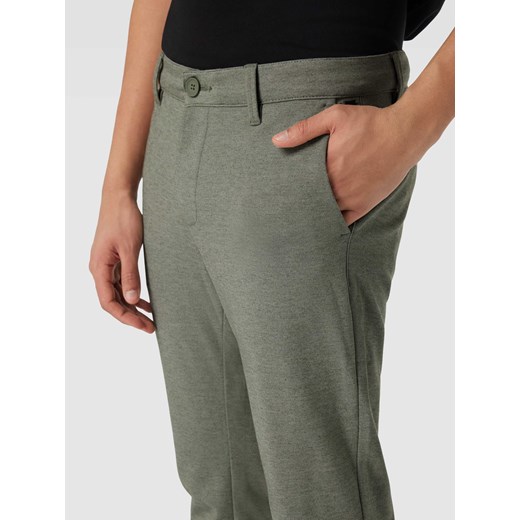 Spodnie materiałowe o kroju slim fit z efektem melanżu model ‘MARK’ Only & Sons 32/30 Peek&Cloppenburg 