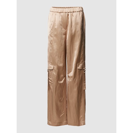 Spodnie materiałowe z szeroką nogawką i efektem błyszczącym ze sklepu Peek&Cloppenburg  w kategorii Spodnie damskie - zdjęcie 169005956