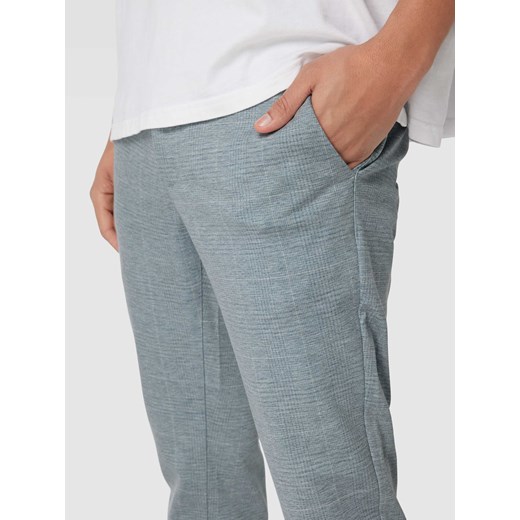 Spodnie materiałowe o kroju slim fit ze wzorem w kratę glencheck model ‘MARK’ Only & Sons 28/32 Peek&Cloppenburg 