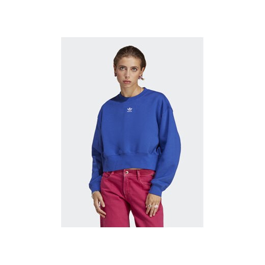 adidas Bluza Adicolor Essentials Crew Sweatshirt IA6501 Niebieski Relaxed Fit ze sklepu MODIVO w kategorii Bluzy damskie - zdjęcie 169015398
