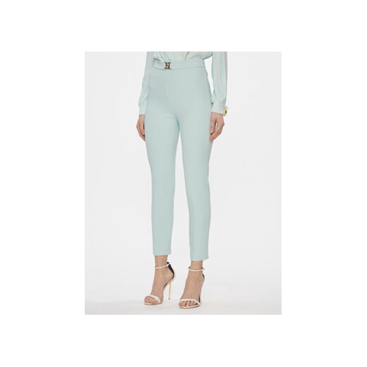 Elisabetta Franchi Spodnie materiałowe PA-T14-41E2-V260 Zielony Regular Fit ze sklepu MODIVO w kategorii Spodnie damskie - zdjęcie 169016017
