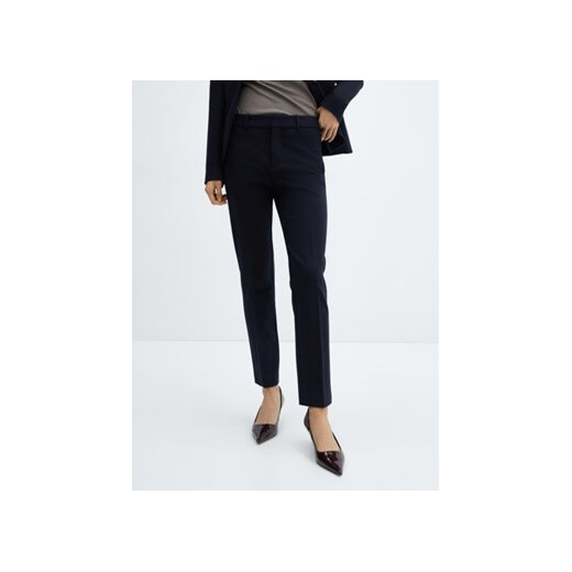 Mango Spodnie materiałowe Paloma 67090484 Granatowy Regular Fit ze sklepu MODIVO w kategorii Spodnie damskie - zdjęcie 169016169