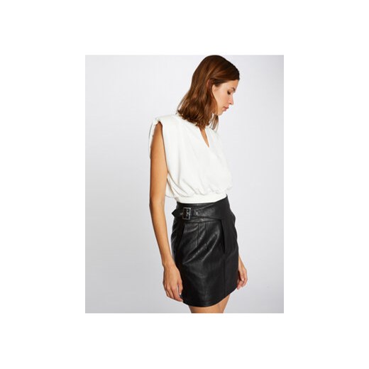 Morgan Spódnica z imitacji skóry 212-JACKIE Czarny Slim Fit ze sklepu MODIVO w kategorii Spódnice - zdjęcie 169017265