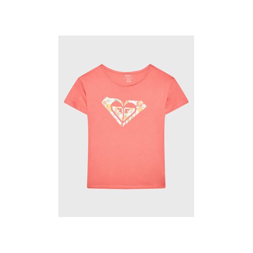 Roxy T-Shirt Day and Night ERGZT03903 Różowy Regular Fit ze sklepu MODIVO w kategorii Bluzki dziewczęce - zdjęcie 169017708