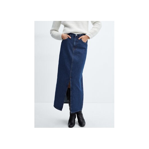 Mango Spódnica jeansowa Aida 67050262 Granatowy Regular Fit ze sklepu MODIVO w kategorii Spódnice - zdjęcie 169018156
