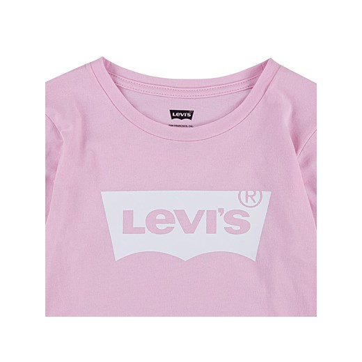 Bluzka dziewczęca różowa Levi's z długimi rękawami 