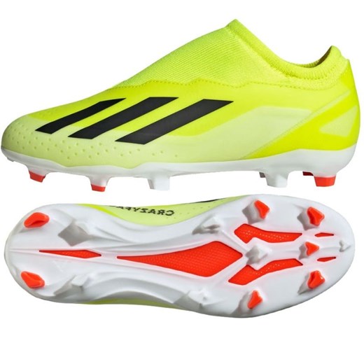 Buty adidas X Crazyfast League Ll Fg Jr IF0689 żółte ze sklepu ButyModne.pl w kategorii Buty sportowe dziecięce - zdjęcie 169030517
