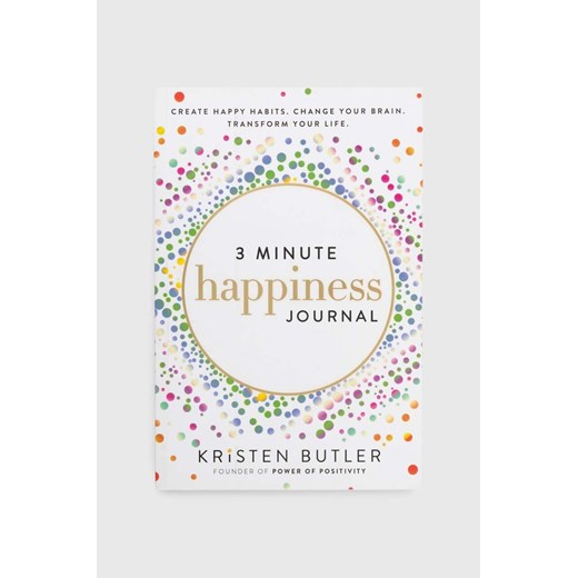 książka 3 Minute Happiness Journal by Kristen Butler, English ze sklepu ANSWEAR.com w kategorii Książki - zdjęcie 169031216