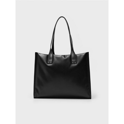 Torba shopper z imitacji skóry czarna House ONE SIZE promocyjna cena House