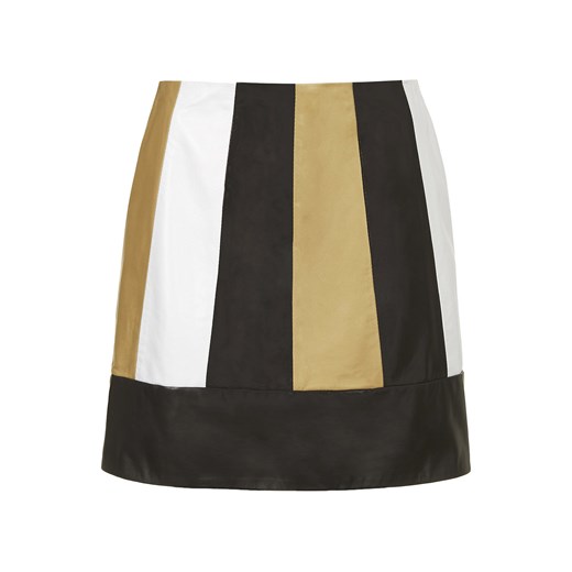 **Striped Leather A-Line Skirt by Unique topshop  Spódnice skórzane