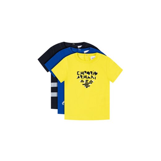 Emporio Armani Komplet 3 t-shirtów 3HHD01 4J09Z 0922 Kolorowy Regular Fit Emporio Armani 24M promocyjna cena MODIVO