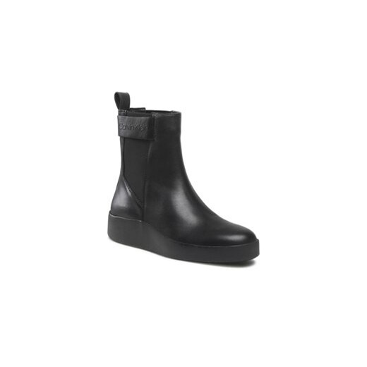 Calvin Klein Sztyblety Crepe Chelsea Boot HW0HW01259 Czarny ze sklepu MODIVO w kategorii Botki - zdjęcie 169049007