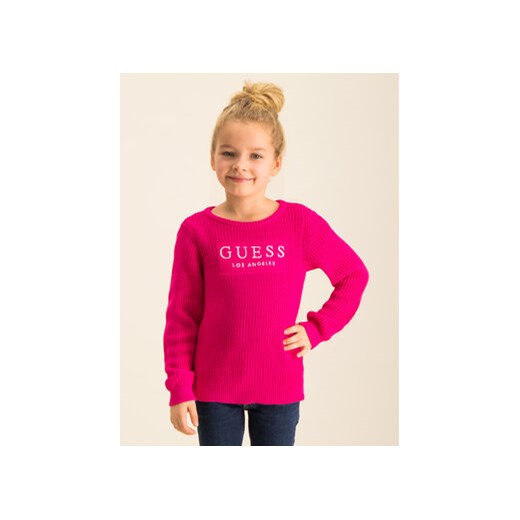 Guess Sweter K01R01 Z2HH0 Różowy Regular Fit Guess 5 MODIVO okazyjna cena