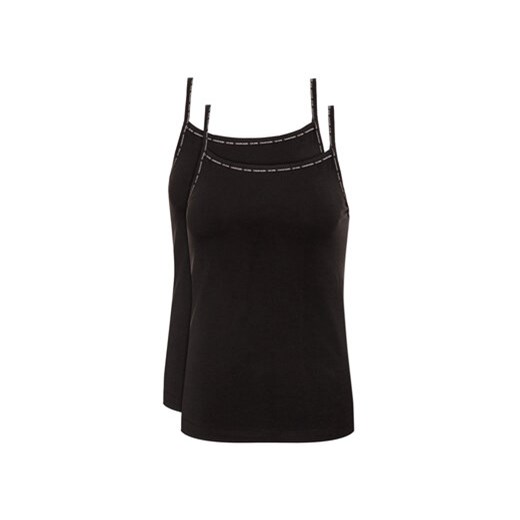 Calvin Klein Underwear Komplet 2 topów Cami 000QS6440E Czarny Regular Fit ze sklepu MODIVO w kategorii Podkoszulki i halki - zdjęcie 169051737