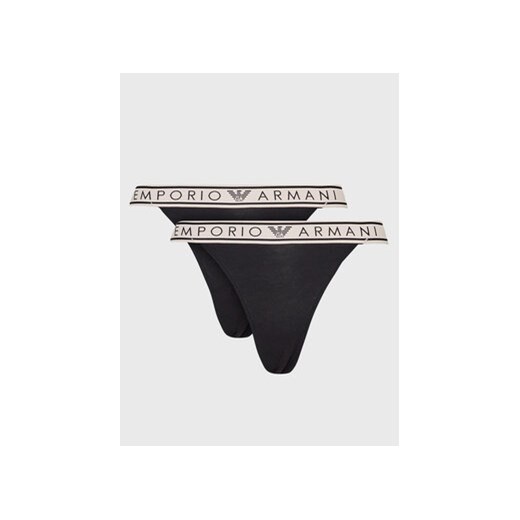 Emporio Armani Underwear Komplet 2 par stringów 164522 2F221 00020 Czarny M okazja MODIVO