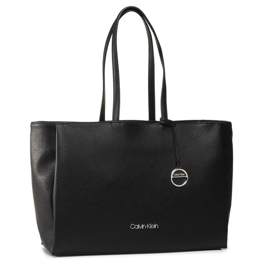 Torebka Calvin Klein Sided Shopper W/Laptop Sleeve K60K606508 BAX Calvin Klein one size okazyjna cena eobuwie.pl