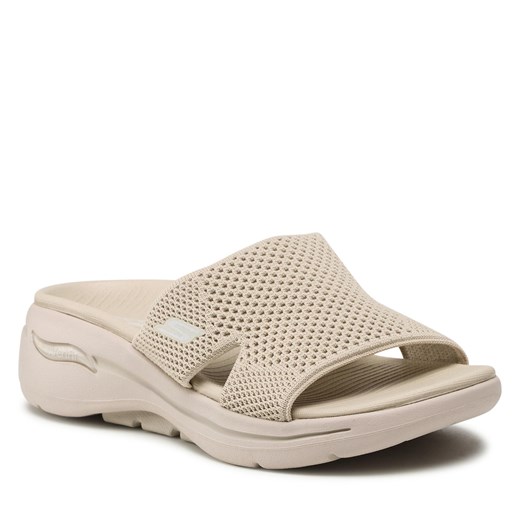 Klapki Skechers Go Walk Arch Fit 140224/NAT Natural Skechers 36 okazja eobuwie.pl