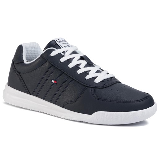 Sneakersy Tommy Hilfiger Lightweight Leather Sneaker Flag FM0FM02740 Desert Sky Tommy Hilfiger 43 eobuwie.pl