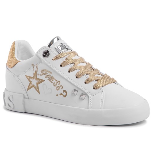 Sneakersy Guess Pryde FL5PRY ELE12 WHITE/GOLD Guess 39 eobuwie.pl