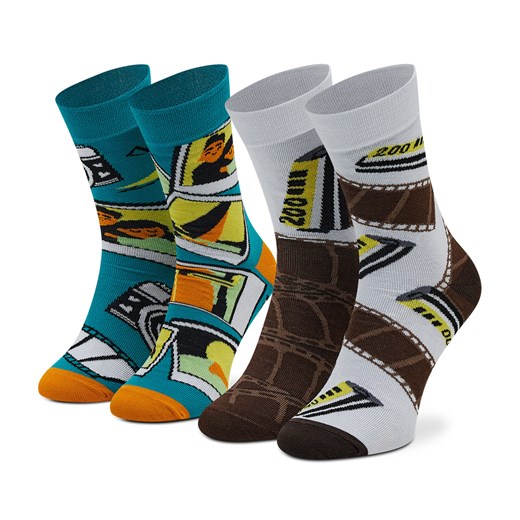 Zestaw 2 par wysokich skarpet unisex Rainbow Socks Rainbow Socks Box Camera Rainbow Socks 41/46 wyprzedaż eobuwie.pl