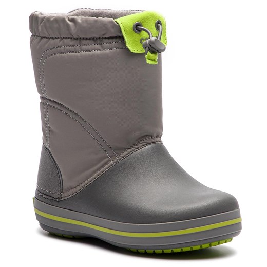 Śniegowce Crocs Crocband Lodgepoiont Boot K 203509 Smoke/Graphite Crocs 22.5 wyprzedaż eobuwie.pl