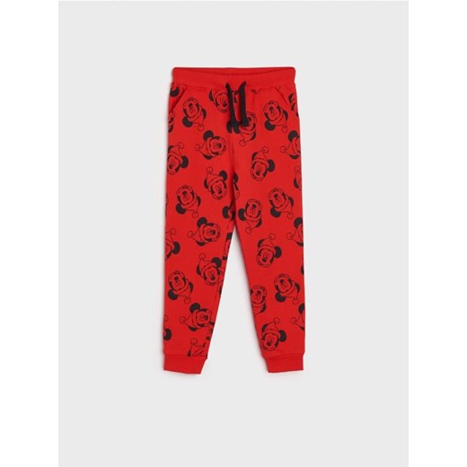 Sinsay - Spodnie dresowe jogger Myszka Miki - czerwony ze sklepu Sinsay w kategorii Spodnie chłopięce - zdjęcie 169092775