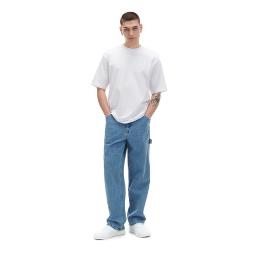 Cropp - Niebieskie jeansy wide leg - niebieski ze sklepu Cropp w kategorii Jeansy męskie - zdjęcie 169097605