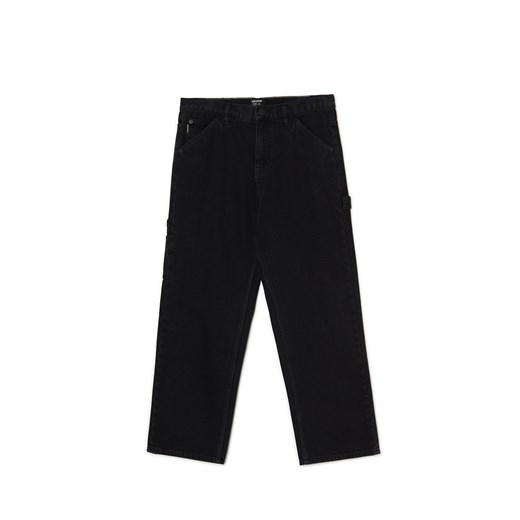 Cropp - Czarne jeansy wide leg - czarny ze sklepu Cropp w kategorii Jeansy męskie - zdjęcie 169097608