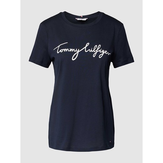 T-shirt z nadrukiem z logo ze sklepu Peek&Cloppenburg  w kategorii Bluzki damskie - zdjęcie 169110677