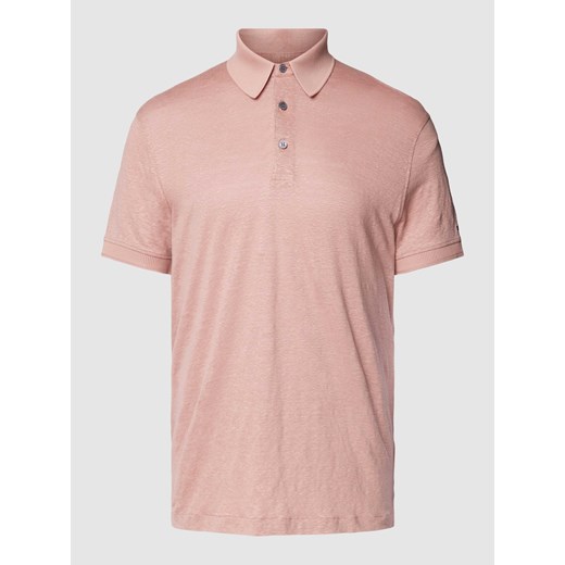 Koszulka polo o kroju regular fit z mieszanki lnu ze sklepu Peek&Cloppenburg  w kategorii T-shirty męskie - zdjęcie 169110745