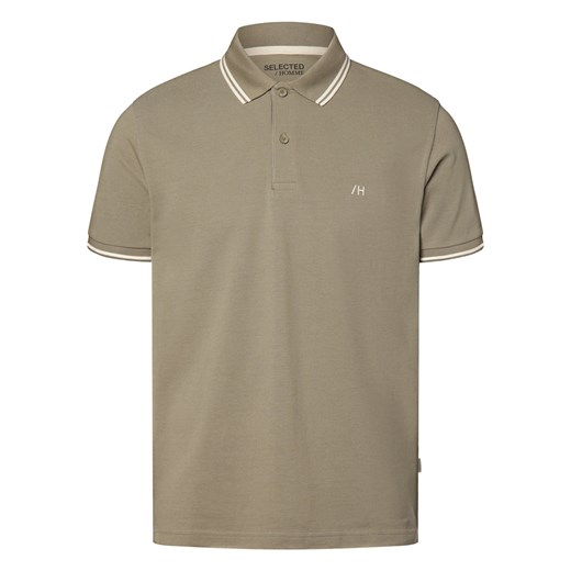 Selected Męska koszulka polo - SLHDante Mężczyźni Bawełna trzcinowy jednolity ze sklepu vangraaf w kategorii T-shirty męskie - zdjęcie 169111396