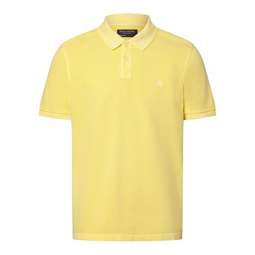 Marc O'Polo Męska koszulka polo Mężczyźni Bawełna żółty jednolity ze sklepu vangraaf w kategorii T-shirty męskie - zdjęcie 169111407