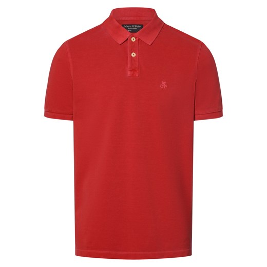 Marc O'Polo Męska koszulka polo Mężczyźni Bawełna czerwony jednolity ze sklepu vangraaf w kategorii T-shirty męskie - zdjęcie 169111408