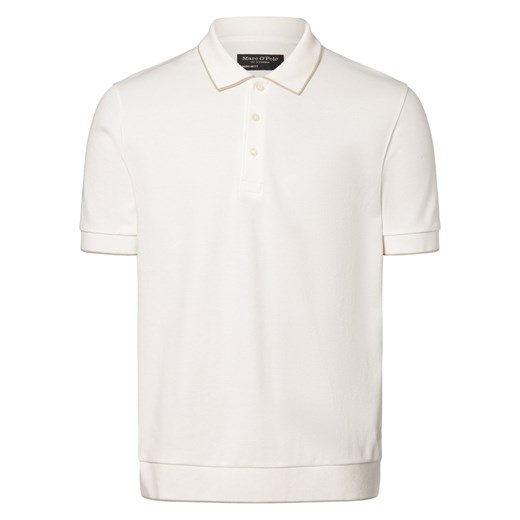 Marc O'Polo Męska koszulka polo Mężczyźni Bawełna écru jednolity ze sklepu vangraaf w kategorii T-shirty męskie - zdjęcie 169111409