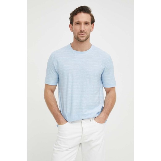 Marc O&apos;Polo t-shirt bawełniany męski kolor niebieski wzorzysty L ANSWEAR.com