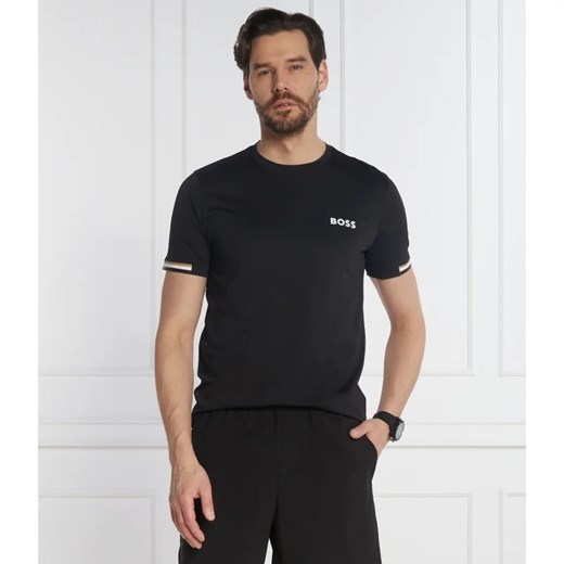 T-shirt męski BOSS HUGO czarny z krótkimi rękawami