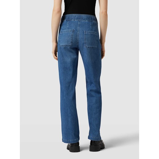 Jeansy z szeroką nogawką i elastycznym pasem model ‘STYLE.MAINE’ 42 Peek&Cloppenburg 