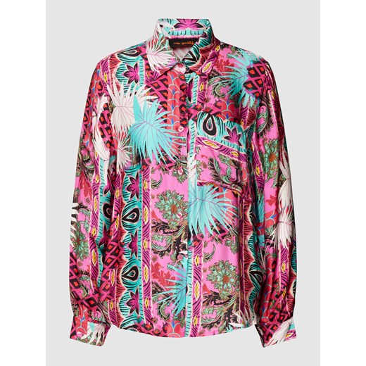 Bluzka koszulowa z wiskozy ze wzorem na całej powierzchni ze sklepu Peek&Cloppenburg  w kategorii Koszule damskie - zdjęcie 169123059