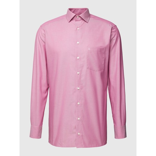 Koszula biznesowa o kroju modern fit z kołnierzykiem typu kent model ‘Global’ ze sklepu Peek&Cloppenburg  w kategorii Koszule męskie - zdjęcie 169123359