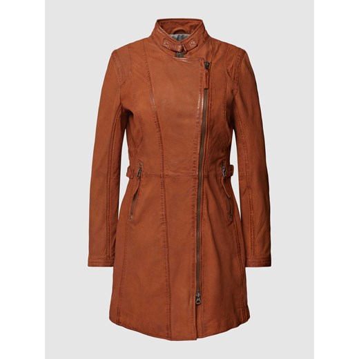 Płaszcz skórzany ze stójką model ‘Margarethe’ ze sklepu Peek&Cloppenburg  w kategorii Płaszcze damskie - zdjęcie 169123518