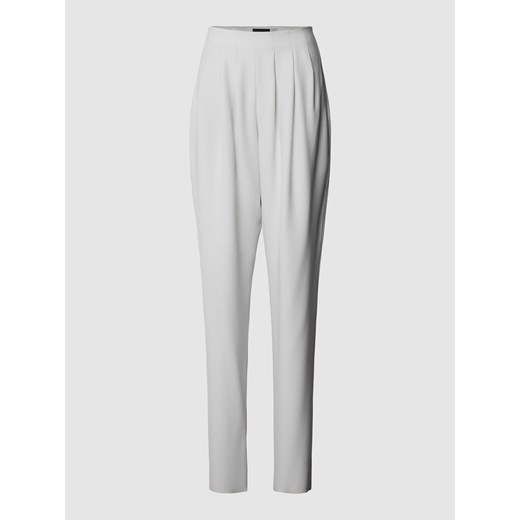 Spodnie materiałowe z prostą nogawką i zakładkami w pasie ze sklepu Peek&Cloppenburg  w kategorii Spodnie damskie - zdjęcie 169123525