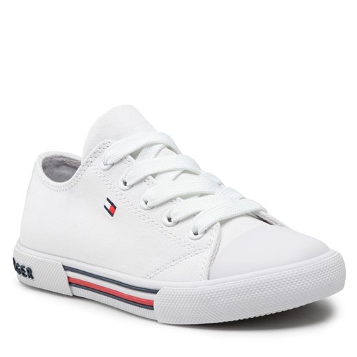Trampki Tommy Hilfiger Low Cut Lace Up Sneaker T3X4-30692-0890 M White 100 Tommy Hilfiger 32 eobuwie.pl