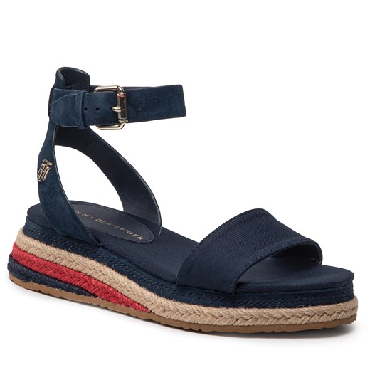 Espadryle Tommy Hilfiger Colored Rope Low Wedge Sandal FW0FW06233 Desert Sky DW5 Tommy Hilfiger 36 eobuwie.pl