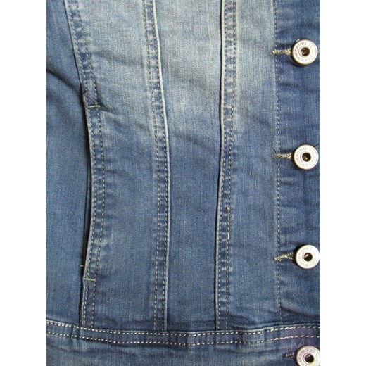 Damska katana/kurtka jeansowa niebieska mocno wytarta (ZM1295) mercerie-pl niebieski guziki