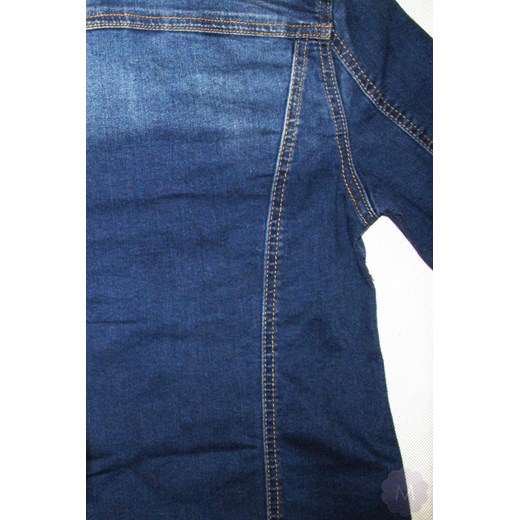 Damska katana/kurtka jeansowa granatowa lekko wytarta (ZM1310) mercerie-pl niebieski dopasowane