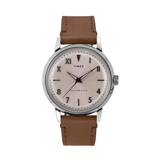 Zegarek Timex Automatic Brązowy ze sklepu eobuwie.pl w kategorii Zegarki - zdjęcie 169129219