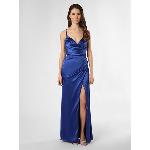 Luxuar Fashion Damska sukienka wieczorowa Kobiety Satyna błękit królewski jednolity ze sklepu vangraaf w kategorii Sukienki - zdjęcie 169132175