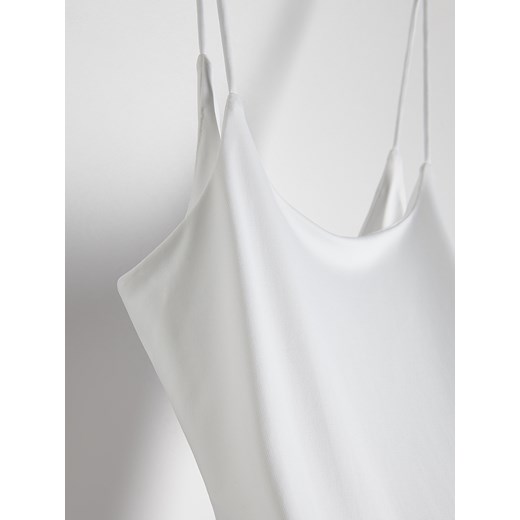 Reserved - Dopasowane body - biały ze sklepu Reserved w kategorii Bluzki damskie - zdjęcie 169133515